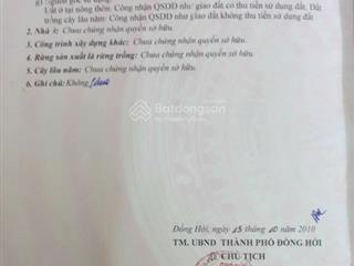 Chính chủ bán đất lộc ninh lộc đại đồng hới miễn trung gian  giá 4 tỷ 1 có thương lượng (sổ đỏ)