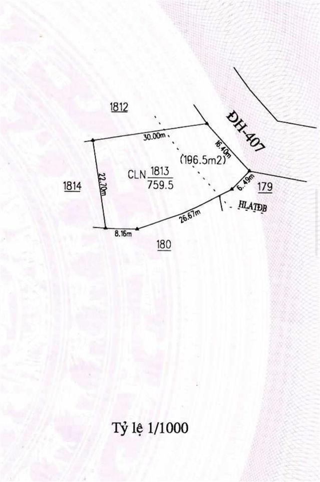 Bán đất mặt tiền 20m đường đh407 (nguyễn tri phương), tân hiệp hai mặt tiền dt 2.050m2 sổ riêng