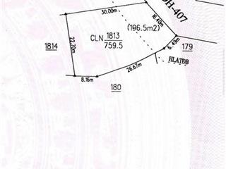 Bán đất mặt tiền 20m đường đh407 (nguyễn tri phương), tân hiệp hai mặt tiền dt 2.050m2 sổ riêng