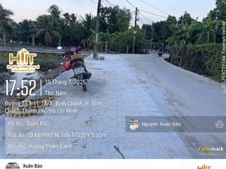 Chính chủ cần bán 226,2mv hẻm đường đinh đức thiện, gần chợ bình chánh, giá 4ty2 tl.  0909 805 ***