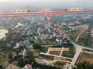 Chính chủ cần bán lô đất đẹp 75m2, mt 5m, đường 7.5m tại thủy xuân tiên, thị trấn xuân mai.