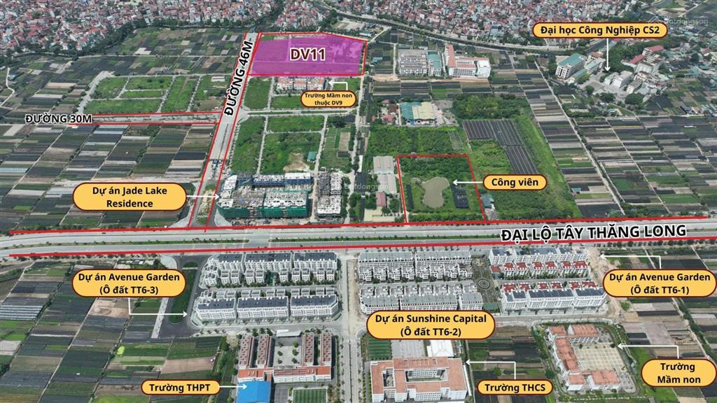 Bán đất dịch vụ tây tựu đường tây thăng long, mua bán chính chủ giá tốt