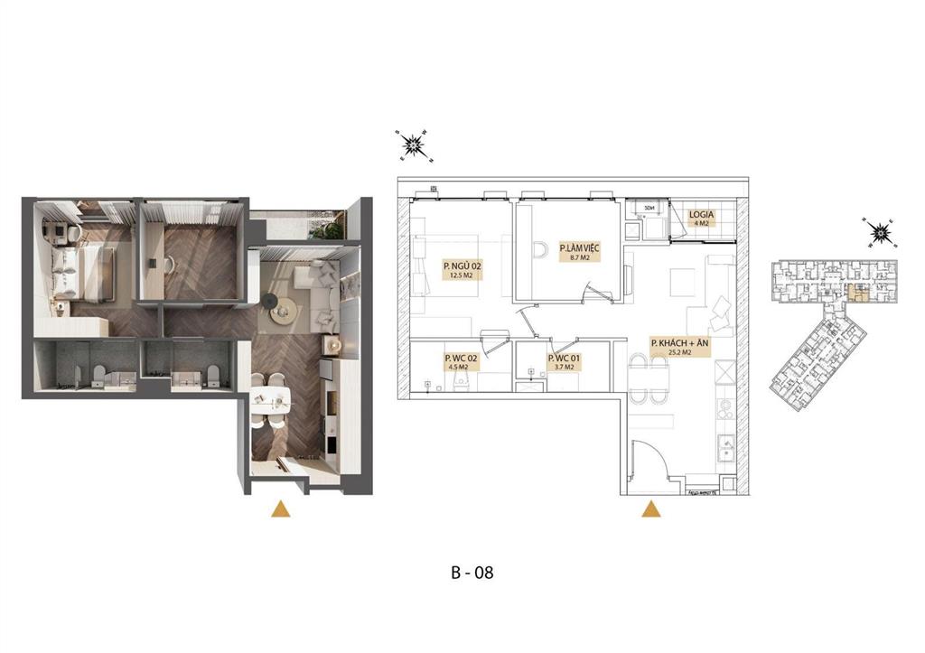 Còn duy nhất căn 67,8m2(2pn, 2wc) giá 5,8 tỷ tại tháp đôi kepler land mỗ lao l/h 0979 614 ***