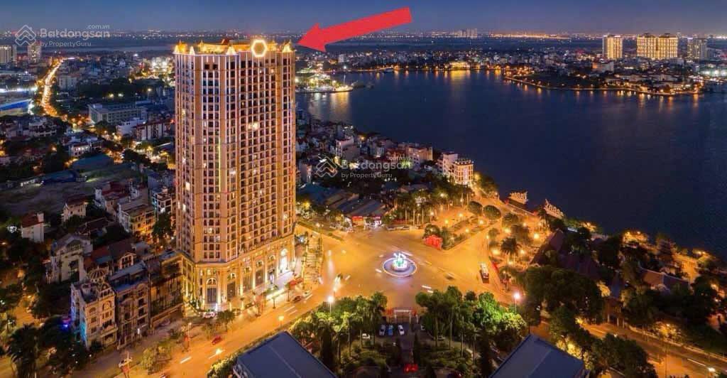 Penthouse vip mặt hồ tây, ngắm pháo hoa đẹp nhất hà nội. 236m2, hiện trạng thô, sổ đỏ lâu dài