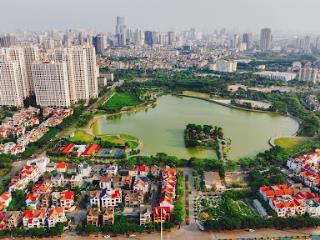 Bán biệt thự tt3 thành phố giao lưu 241m view hồ 2 mặt đường trước sau có vỉa hè. giá 116 tỷ