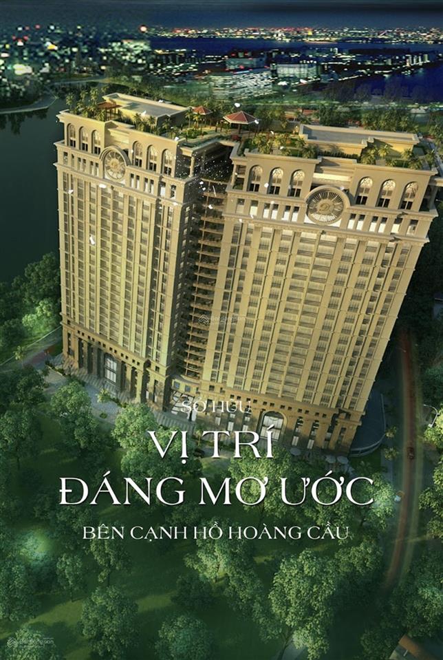 Penthouse thông tầng 22  23 d. le pont dor hoàng cầu 378m2 view hồ, giá chỉ 131tr/m2 sổ đỏ lâu dài