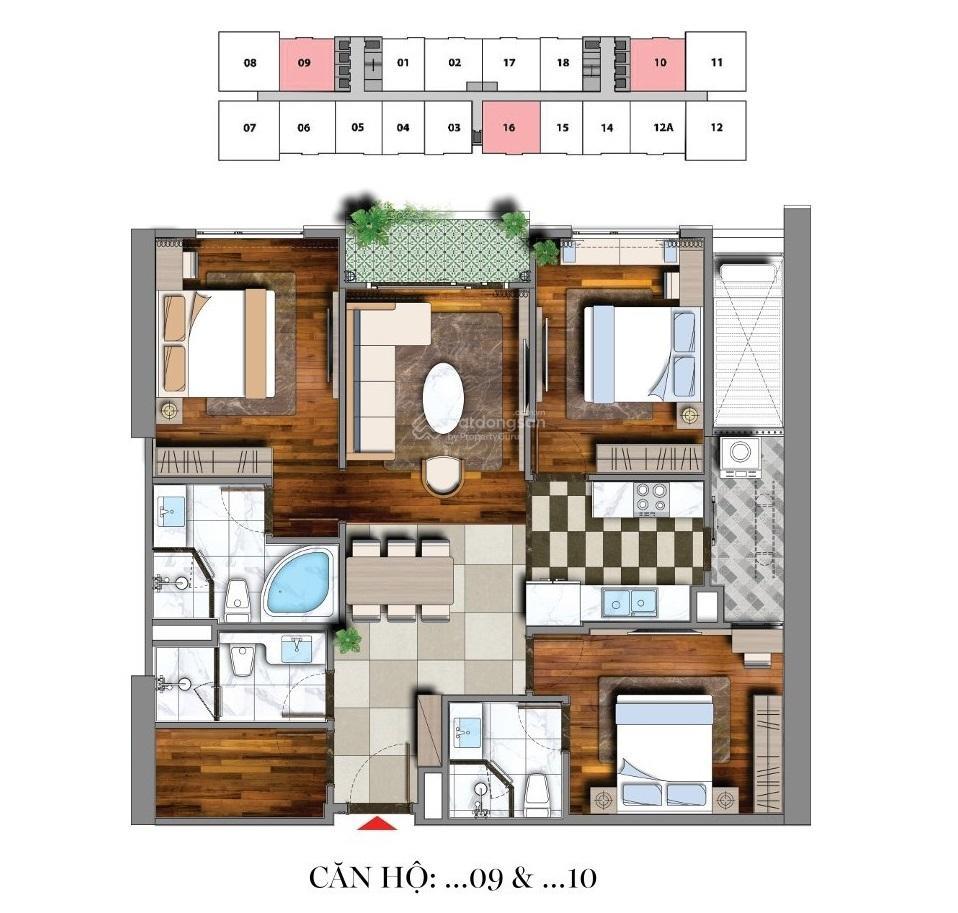 Suất ngoại giao hiếm 3pn 97m², giá rẻ hơn thị trường 1 tỷ tại viha leciva 107 nguyễn tuân