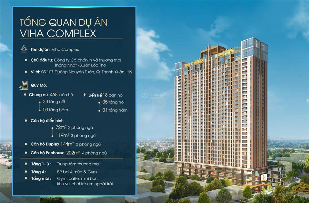 Chính chủ bán căn 73.5m² viha leciva 107 nguyễn tuân suất ngoại giao,full nội thất cao cấp