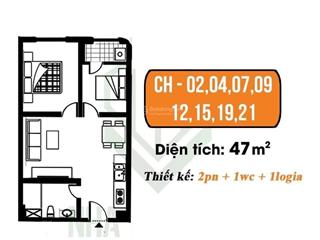 Chính chủ gửi bán căn 02 tòa ct3 nghĩa đô dt 47m2 thiết kế 2 ngủ 1 vs nhận nhà ngay.