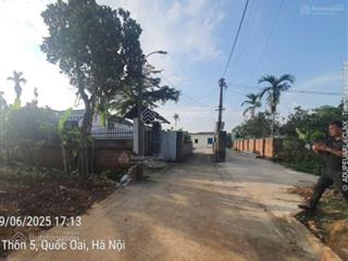 Bán lô đất lô góc thổ cư 100m² trung tâm thôn 5 phú cát cách nhà máy in tiền 200m giá rẻ bất ngờ