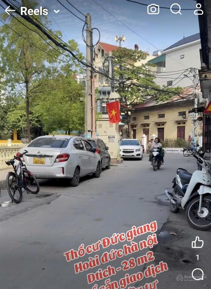 Cần bán lô đất thổ cư 41m², đường ô tô, gần chợ trường, ủy ban, lưu xá, đức giang hoài đức
