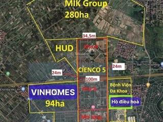 Bán đất nền liền kề biệt thự cienco 5 h mê linh, cạnh kđt vinhomes mê linh. 0988 821 *** mr long