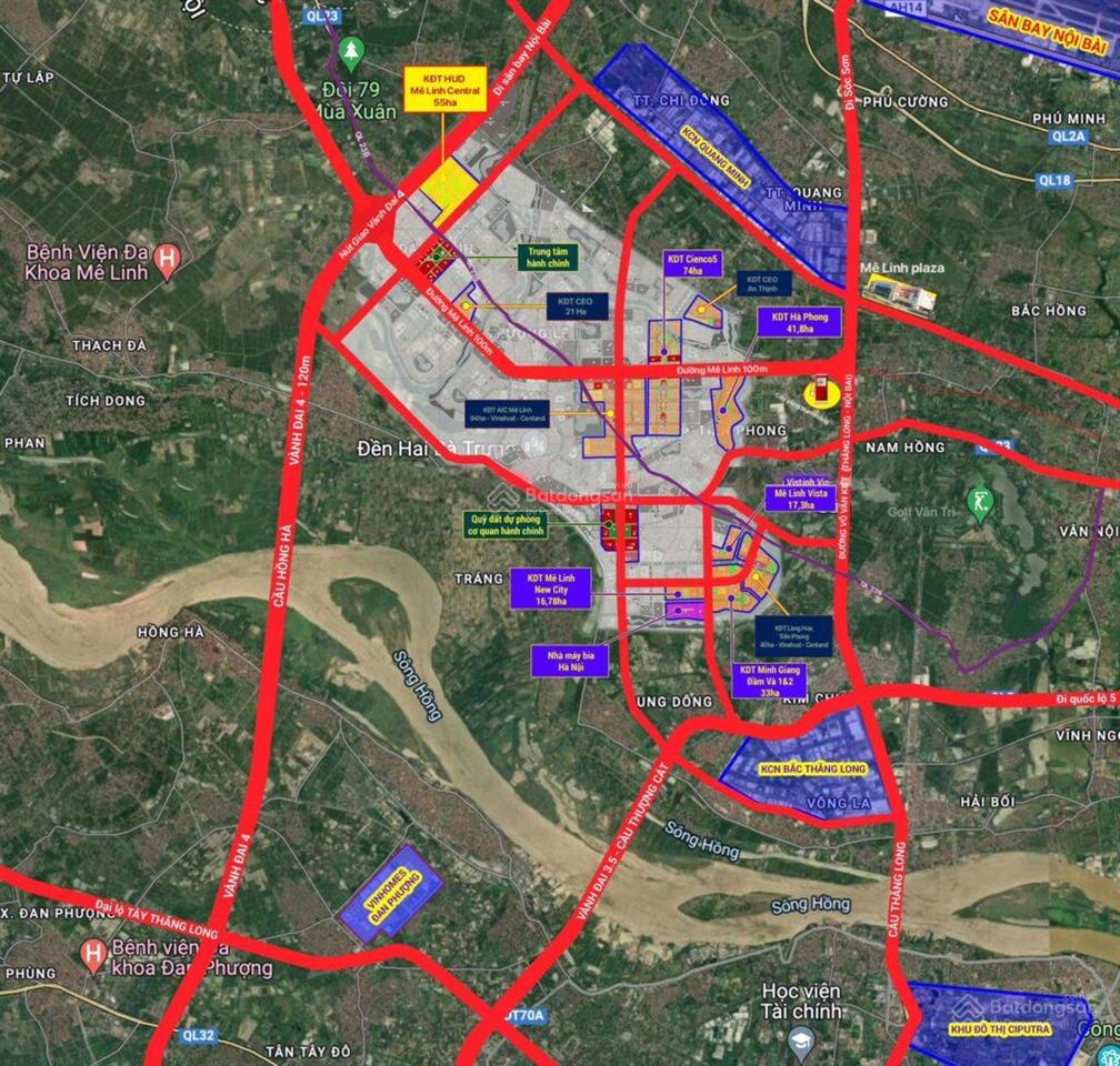 Bán đất đô thị sổ đỏ lâu dài 300m2 kđt cienco5, mê linh, hà nội