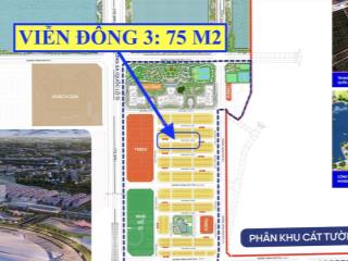 Bán lại liền kề 75 m2, đường viễn đông 3 phân khu cát tường vinhomes cổ loa.  ngay 0904 992 ***