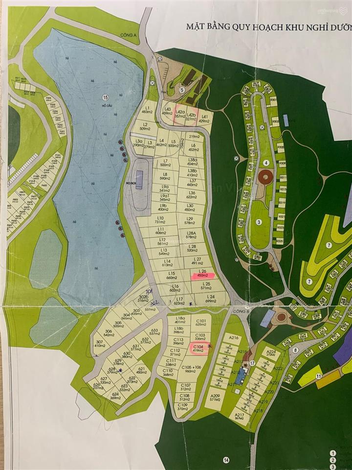 Chính chủ bán biệt thự sunset villas view hồ, căn c103, dt 340m2, giá 15tr/m2,  0965 190 ***