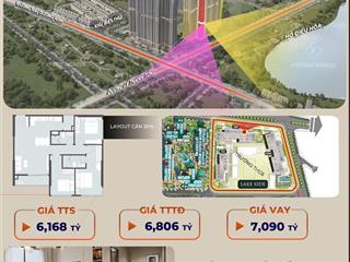 Thelakeside! cđt masterise  ocp 1 giá từ 7x  8x/m2 thanh toán sớm hoặc vay 70% miễn lãi 24 tháng