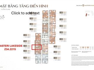 Cần tiền bán gấp căn 1pn + masteri lakeside, tầng đẹp, view thoáng, đã tt 20% htls t6/2027 giá tốt