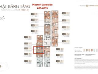 Cần tiền bán gấp căn 1pn + masteri lakeside, tầng đẹp, view thoáng, đã tt 20% htls t6/2027 giá tốt