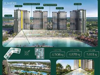 Số lượng có hạn  ch 2pn 2wc tòa l1 view trực diện biển hồ, dt 60m2, hướng mát, giá chỉ từ 4tỷ508