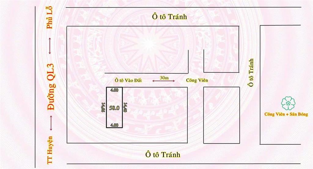 Chính chủ cần bán 58m2 tại nguyên khê, đông anh giá nhỉnh 3 tỷ đường ô tô vào tận đất