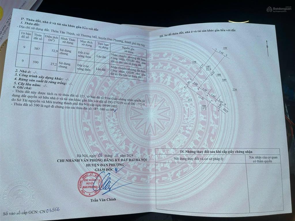 Chính chủ bán 54,4m2 đất thượng mỗ, đan phượng, hà nội.  e mỹ 0981 114 ***