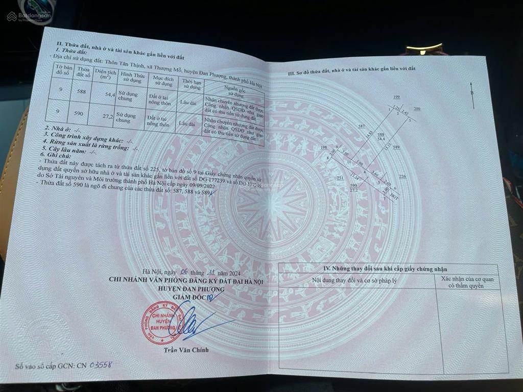 Chính chủ bán 54,4m2 đất thượng mỗ, đan phượng, hà nội.  e mỹ 0981 114 ***