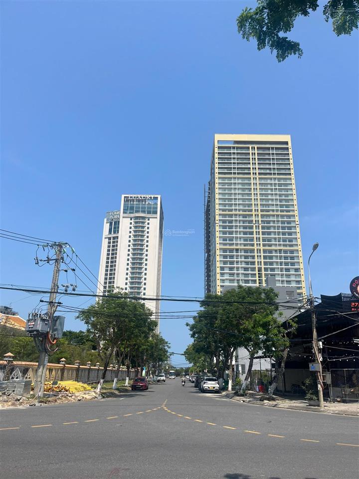 Bán đất hồ nghinh, sơn trà góc 2 mặt tiền 262m2 ngang 10,7m. ra biển 400m, quy hoạch xây 12 tầng