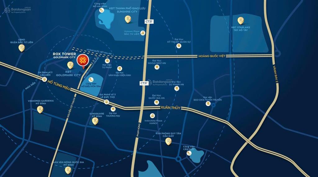Bán sàn văn phòng rox tower goldmark city 136 hồ tùng mậu khu c