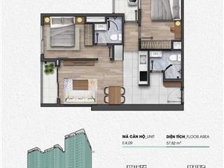 Bán cc fpt plaza 3, 2,18 tỷ, 57,82m2, 2pn, 2wc ở đà nẵng hàng hot
