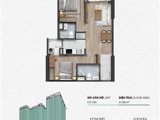 Bán cc fpt plaza 3, đ. hoàng minh thắng, 2,28 tỷ, 57,84m2, 2pn, 2wc