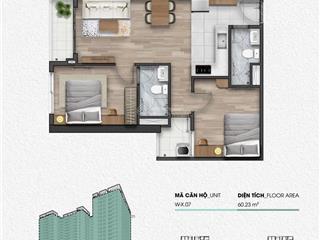 Bán cc tại fpt plaza 3, đường hoàng minh thắng, 2,42 tỷ, 60m2 đẹp xuất sắc
