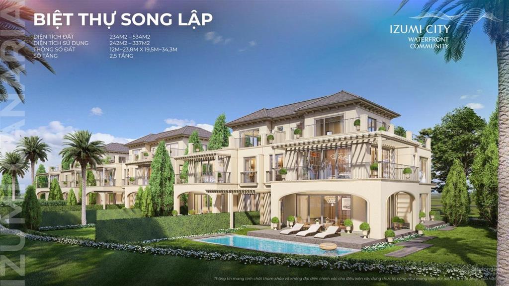 Bán biệt thự song lập góc, gần khu vực clup house , giỏ hàng đặc biệt mua trực tiếp từ chủ đầu tư