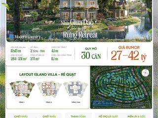 Siêu phẩm biệt thự đảo rẽ quạt retreat island tuyệt tác nghỉ dưỡng giữa lòng thiên nhiên