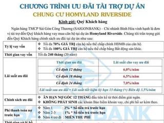 Chỉ cần thanh toán 30% sở hữu căn hộ cao cấp homyland riverside, 2pn, 2wc, 81m2, miễn phí quản lý