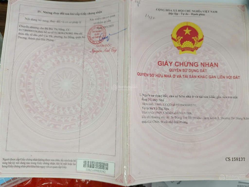 Bán nhà 2 tầng tại cái tắt  gần cầu ông sưu, an dương (hải phòng)