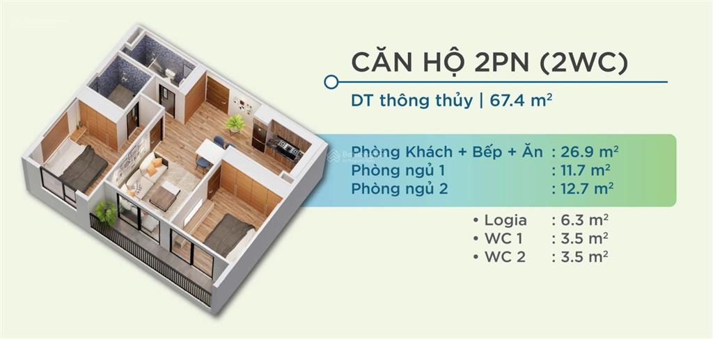 Ra hàng quỹ ngoại giao giá rẻ cuối cùng dành cho nhà đầu tư giá 1,3 tỷ cho căn 2 ngủ