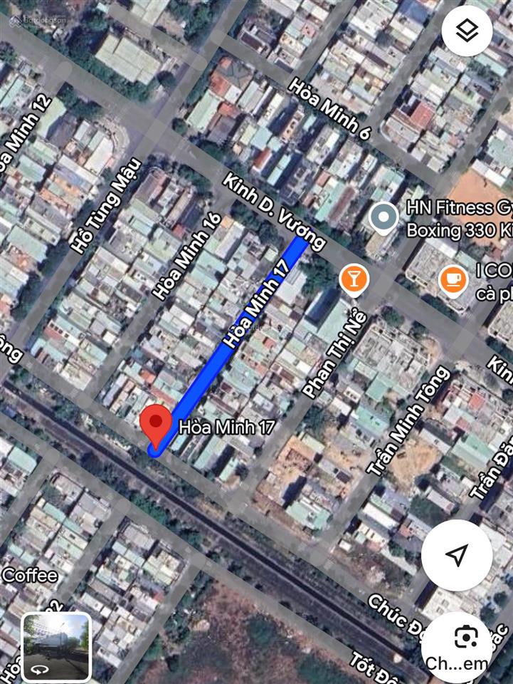 Bán đất tặng nhà gác lửng mt hoà minh 17 gần biển giá ngang đất trống