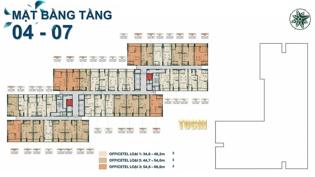 Chuyển nhượng căn officetel happy one mori  37.7m² tầng 04 hướng đông nam, giá tốt