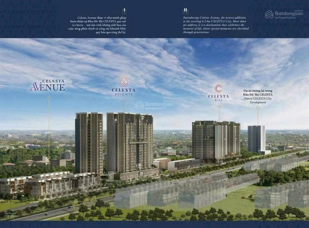 Nhà phố 2 mặt tiền celesta avenue đầu tư sinh lời cao trả trước 12 tỷ 30% nhận nhà bank cho vay 65%