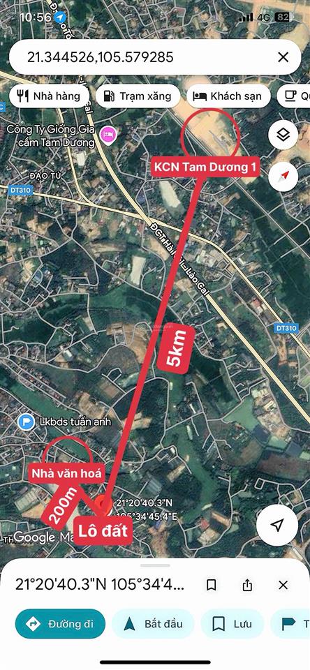 Chính chủ bán gấp lô đất trại giềng thanh vân tam dương sát kcn chỉ 5km 110m mt 5m ôtô đỗ cửa 700tr