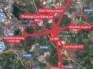 Chính chủ bán gấp lô đất Tam Hợp, Bình Xuyên trung tâm lõi các KCN Lớn 100m MT5M 2,5x tỷ 0988 296 228