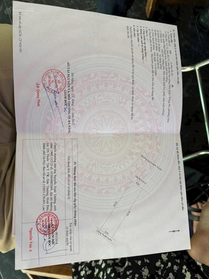 Cặp 10.5m trương quang được b2.55 lô 52+53 hướng tây bắc, đường thông giá 10tỷ3