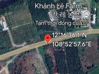 Cần thanh khoản gấp lô đất mặt tiền đường ql27c dt 1990m2 có thổ cư, khí hậu mát mẻ, giá 2,5tr/m2