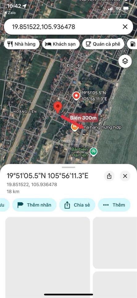 Cần tiền bán gấp lô đất 300m2 biển hải tiến, tặng nhà giá 3,3 tỷ 0941 918 ***