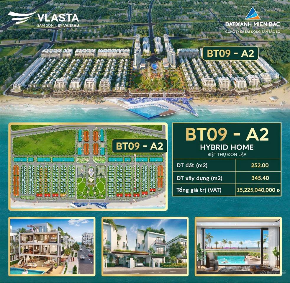 Căn biệt thự đơn lập mặt biển vlasta sầm sơn sổ đỏ vĩnh viễn sẵn sổ sang tên chỉ 13 tỷ