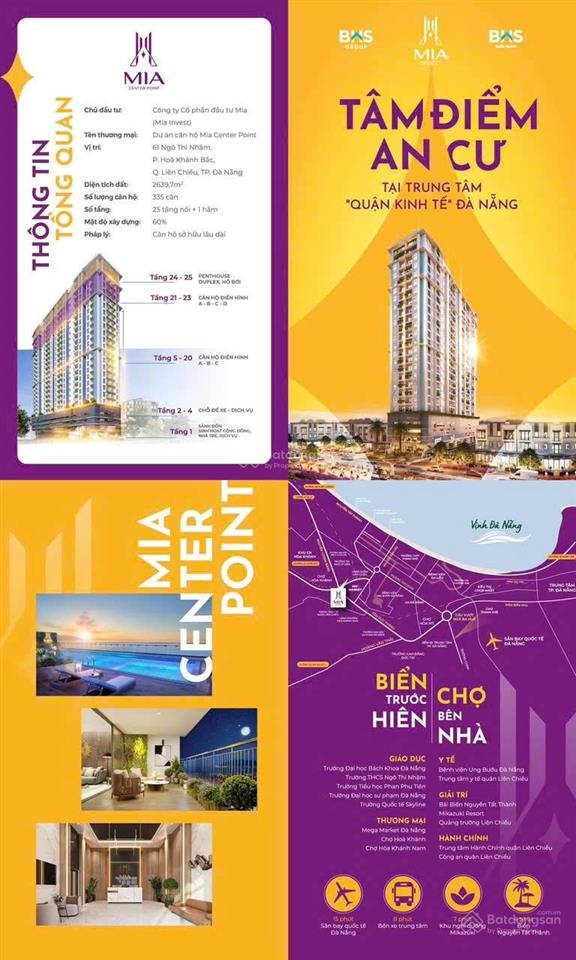 Mia center point giá chỉ 2,9 tỷ căn hộ 2pn 63.3m2 cách biển 1km duy nhất tại đà nẵng