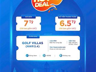 Biệt thự song lập villas golf 5.4  novaworld phan thiết, sở hữu ngay giá cực tốt