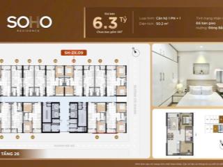 Hàng hiếm ! căn hộ 2pn soho residence trung tâm q1, full nội thất, có hợp đồng thuê 20tr/tháng