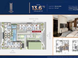 Căn vip! căn hộ cao cấp the grand manhattan   trung tâm q1  71.7m2, 2pn, view đẹp, 2 mặt tiền