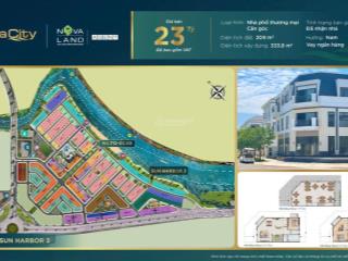 Bán nhà phố thương mại căn góc  trục đường 33m tại aqua city